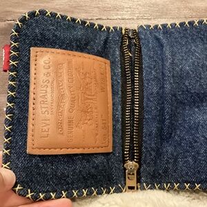 Custom handmade mens Levi denim wallet